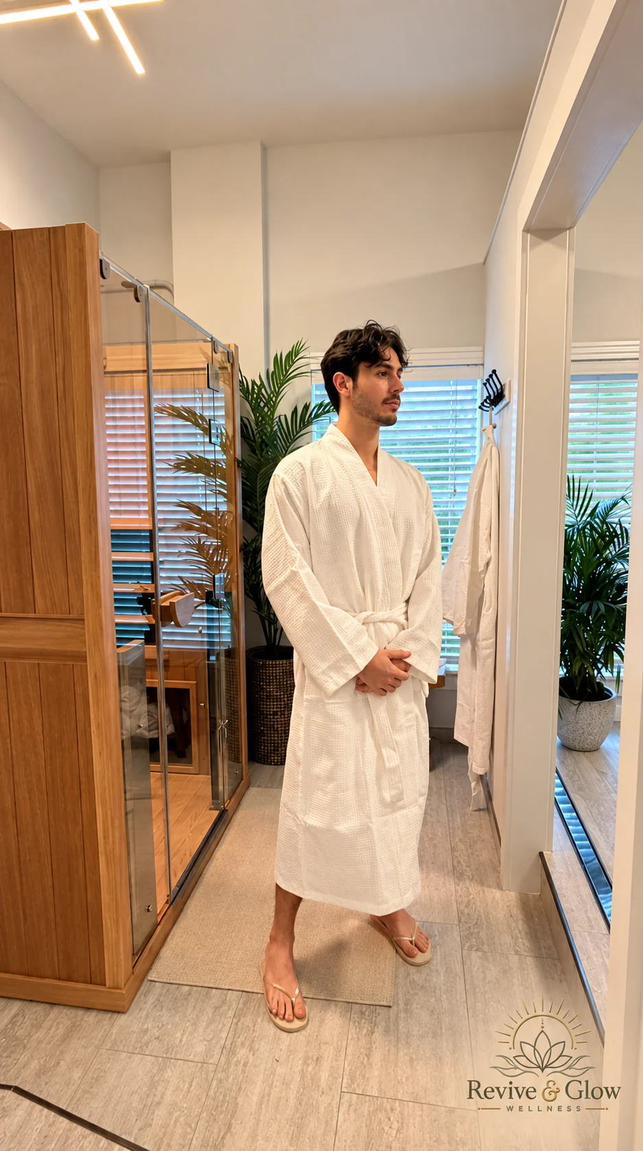A moment before the sauna session