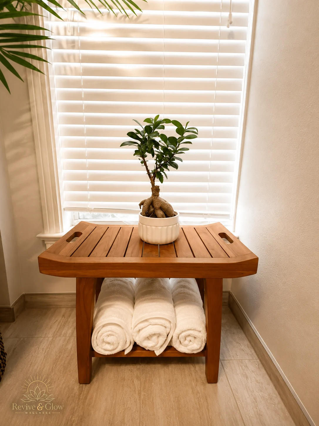Fresh towels, ready for your visit